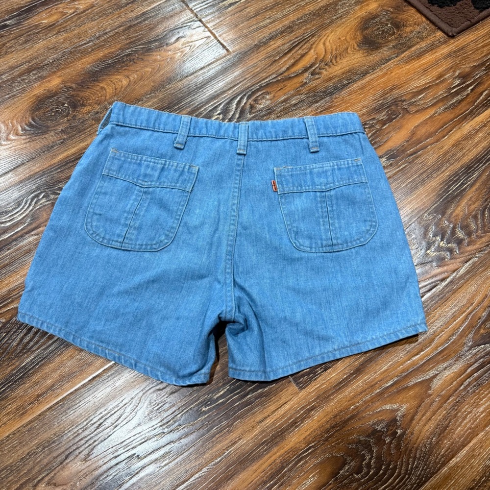 Levis Orange Tab Vintage 70s 80s Patch Pocket 30 Denim Shorts Mens Light W30